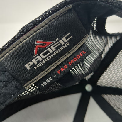 Pacific Headwear Trucker Hat Gray One Size Western Trailers Mesh Back Snapback