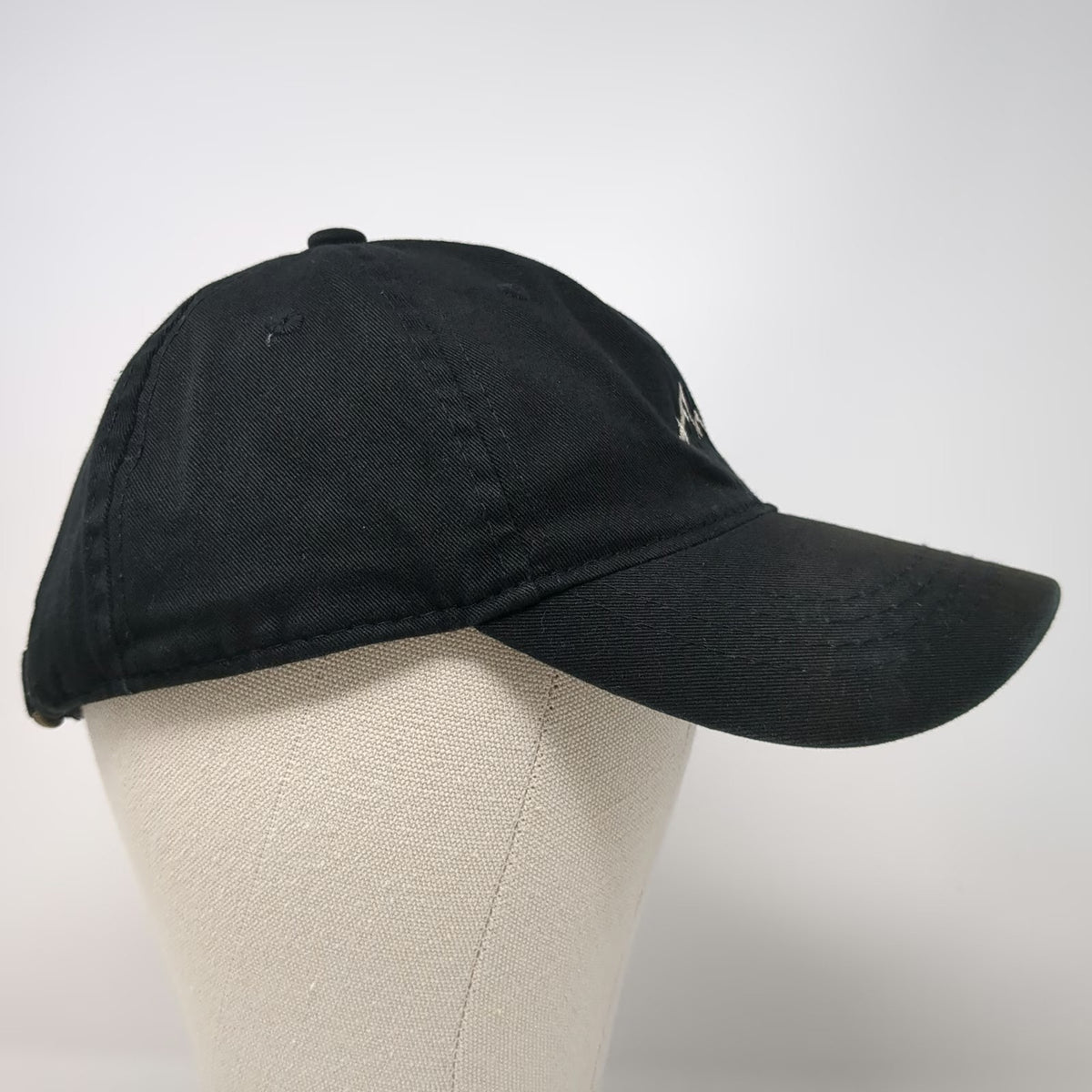 Outdoor Baseball Cap Black One Size Mountain Embroidery Slideback Adjustable Hat