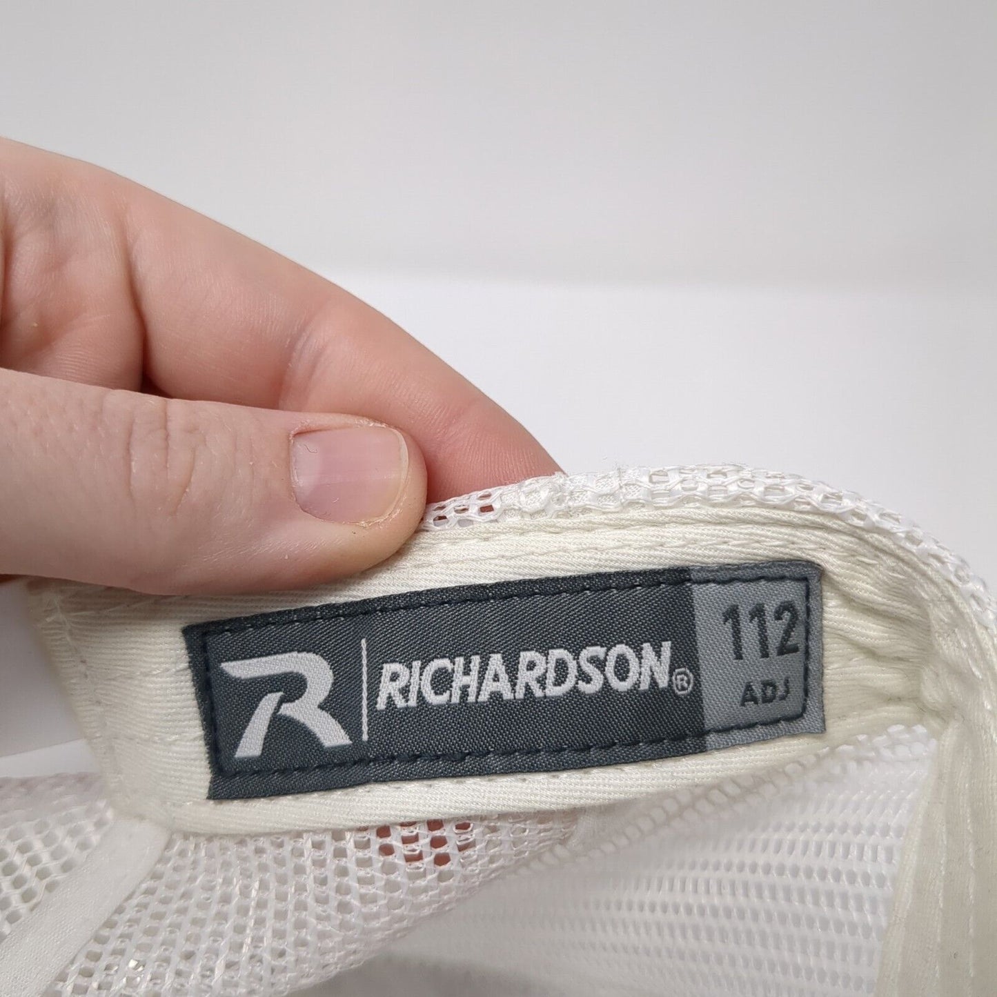 Richardson Snapback Trucker Hat Black One Size Mesh Back Embroidered