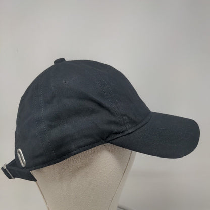 Unbranded Slideback Hat Black One Size Adjustable Vented Holes 6 Panel Blank