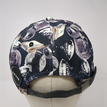CRSHR Slideback Hat Multicolor OS Adjustable Patch Logo All Over Print Rope