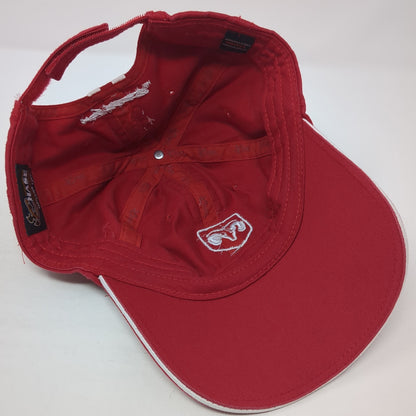 Dodge Ram Logo Strapback Hat Red One Size Adjustable Chase Authentics