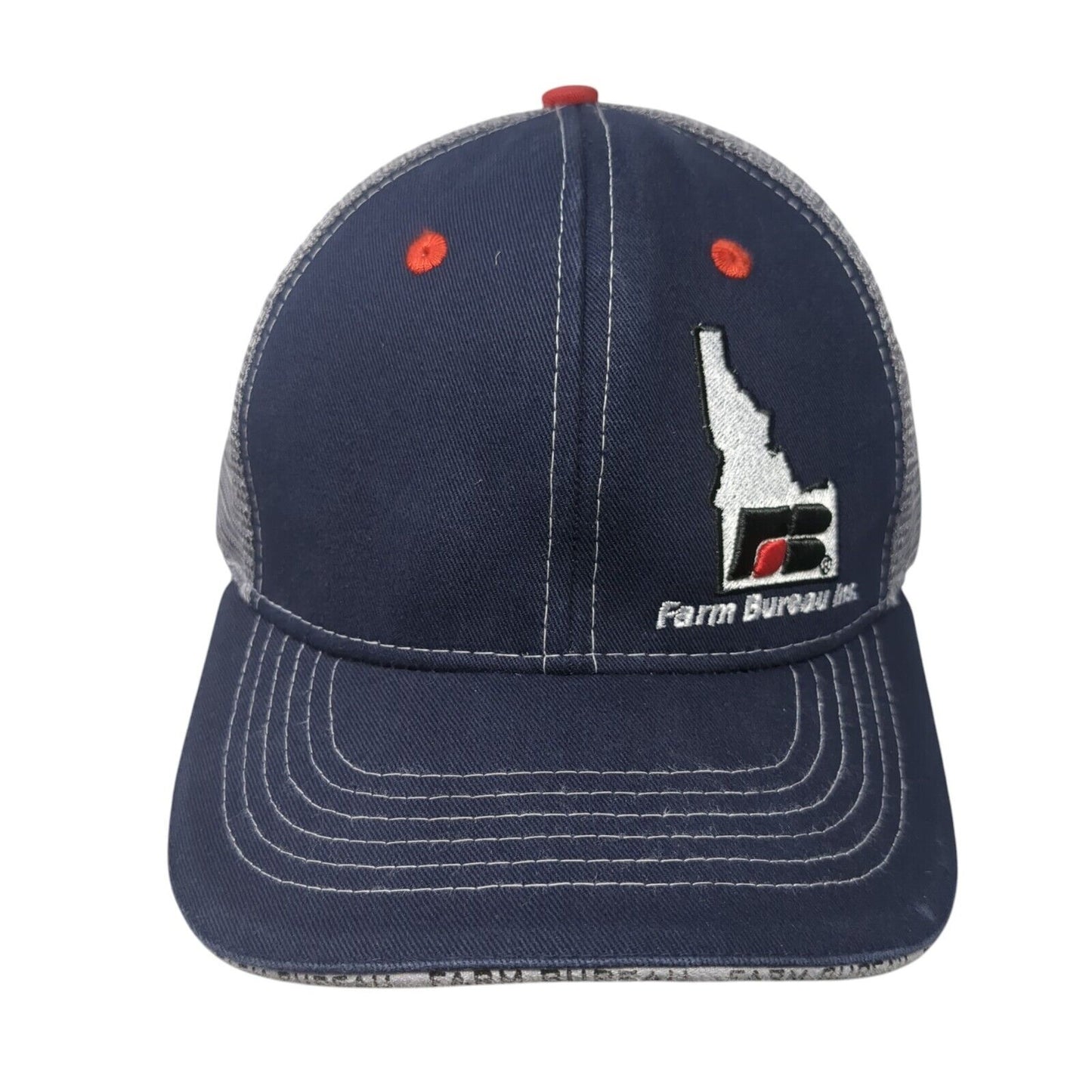 Farm Bureau Ins Snapback Trucker Hat Blue OS Adjustable Mesh Back Buck's Bags