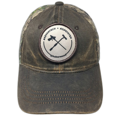 Outdoor Cap Baseball Cap Brown One Size Camo Distressed Advantech ZipSystem Hat