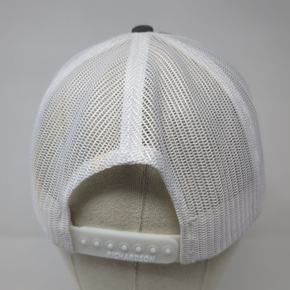 Burning Bullet Patch Snapback Trucker Hat Gray One Size Mesh Back