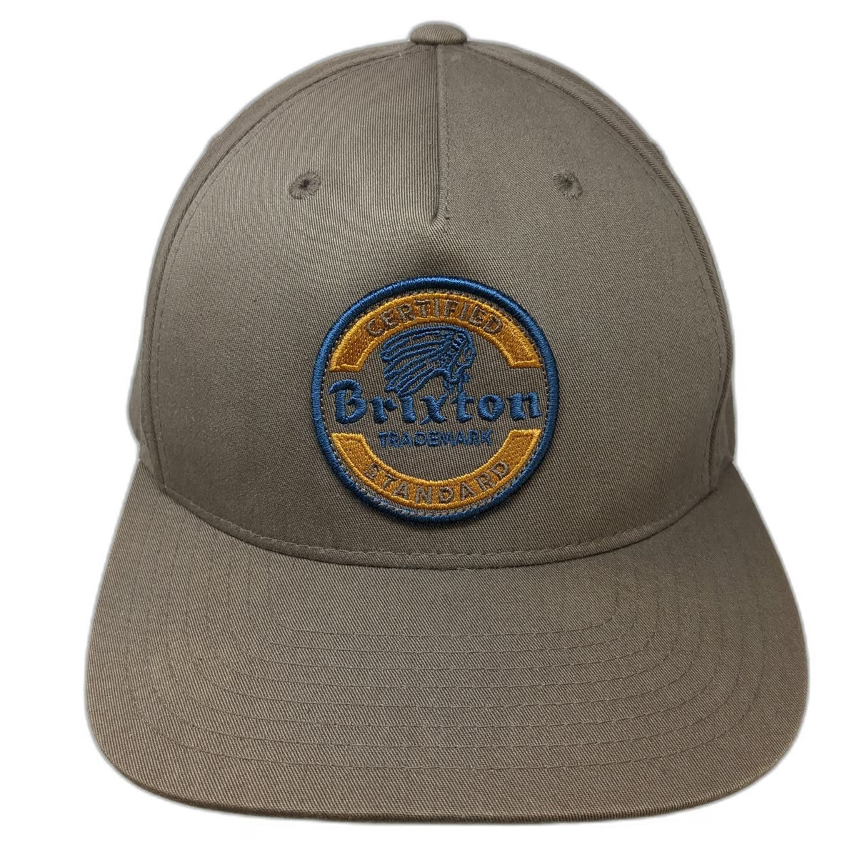 Brixton 5 Panel Brown One Size Hat Snapback Standard Patch Logo Cotton Blend Cap