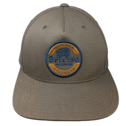 Brixton 5 Panel Brown One Size Hat Snapback Standard Patch Logo Cotton Blend Cap