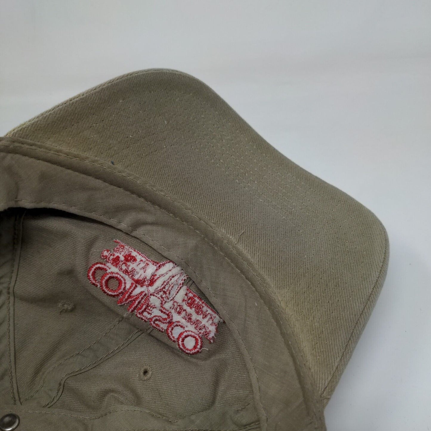 Conesco Snapback Hat Tan OSFA Embroidered Symons Steel Forms 6 Panel