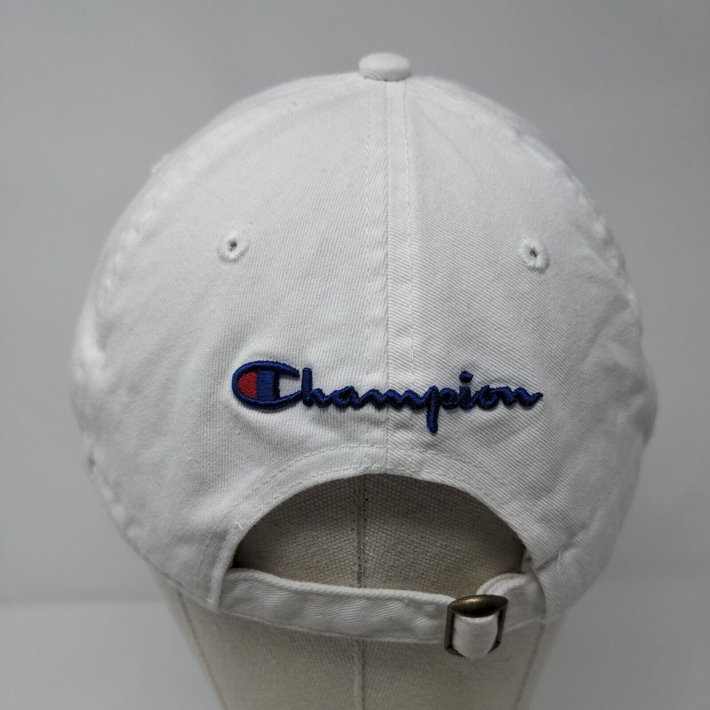 Champion Slideback Hat White OSFA Adjustable Embroidered C Logo