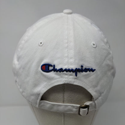 Champion Slideback Hat White OSFA Adjustable Embroidered C Logo