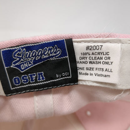CrossPointe Strapback Hat Pink One Size Adjustable Embroidered 6 Panel