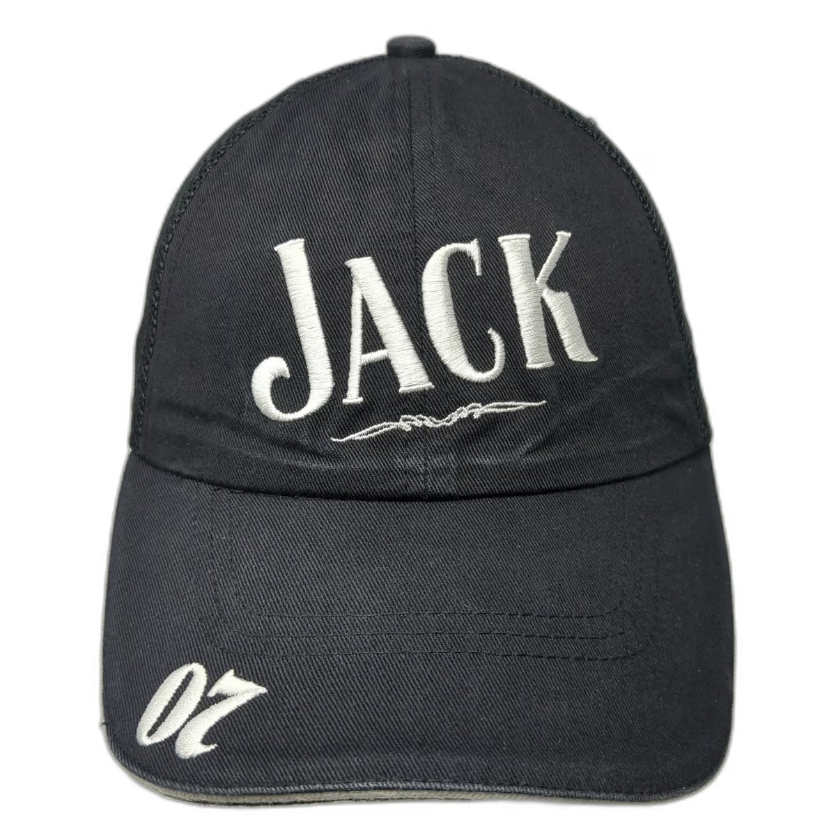 Jack Daniel's Baseball Cap Black One Size Mesh Back Strapback Hat Whiskey Logo
