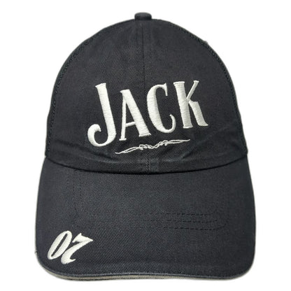 Jack Daniel's Baseball Cap Black One Size Mesh Back Strapback Hat Whiskey Logo