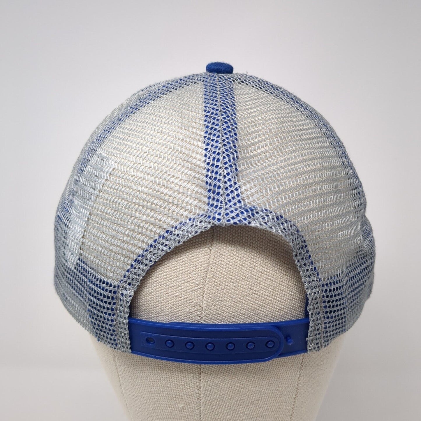 Bud Light Snapback Trucker Hat Blue One Size Adjustable Mesh Back 6 Panel