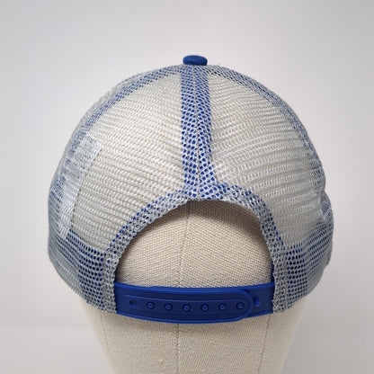 Bud Light Snapback Trucker Hat Blue One Size Adjustable Mesh Back 6 Panel