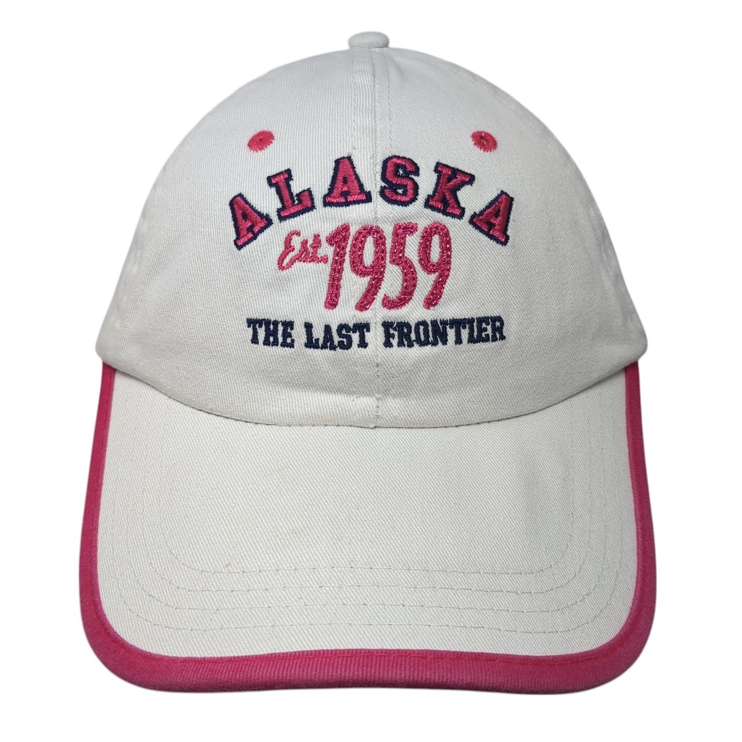 Alaska Est. 1959 The Last Frontier Baseball Cap White One Size Prairie Mountain