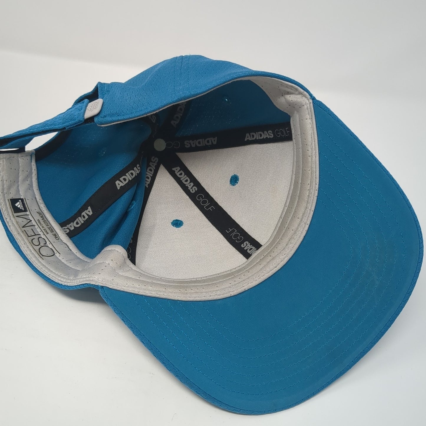 Adidas Strapback Baseball Cap Blue One Size Adjustable Embroidered 6 Panel