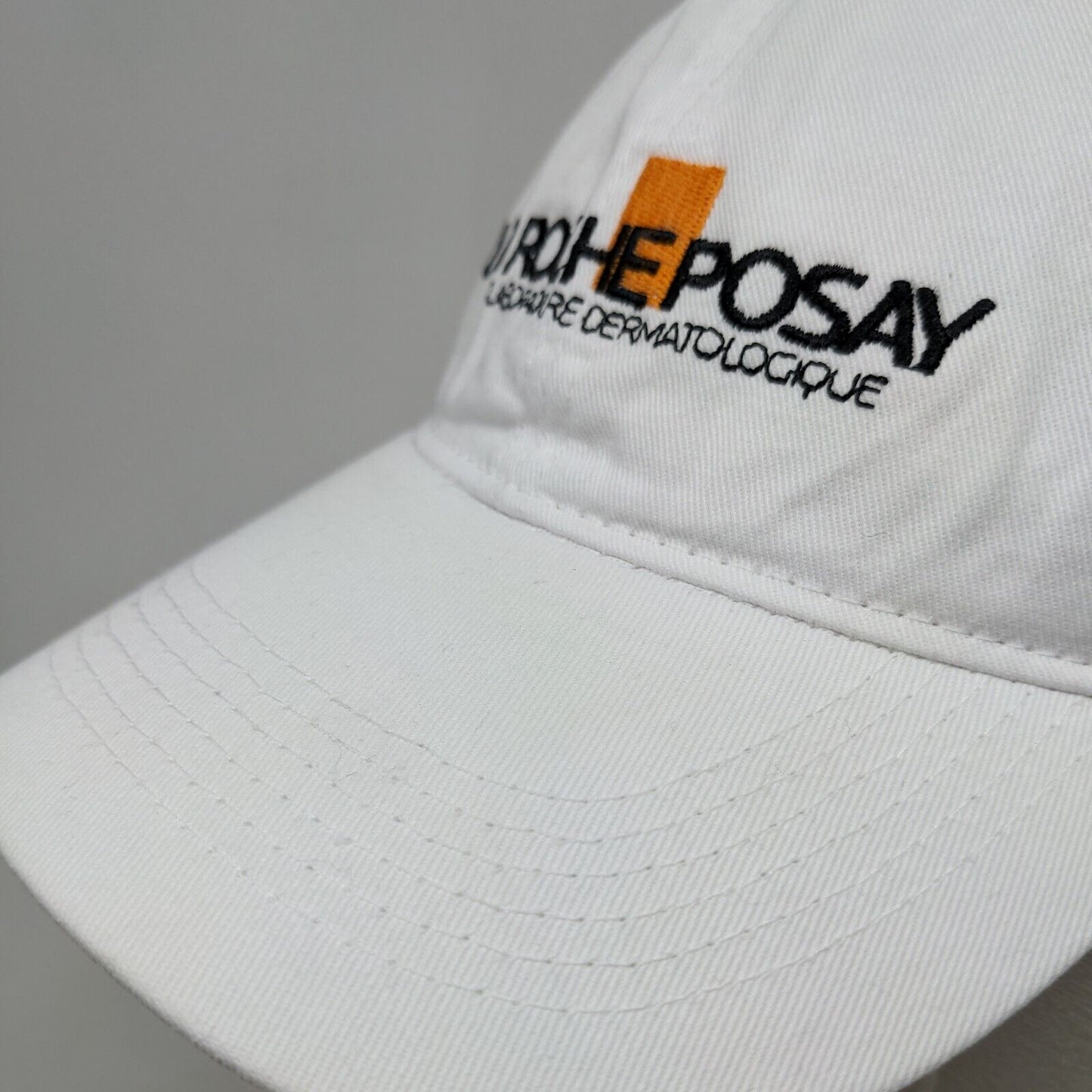 La Roche Posay Starpback Hat White One Size Adjustable Embroidered 6 Panel Halo