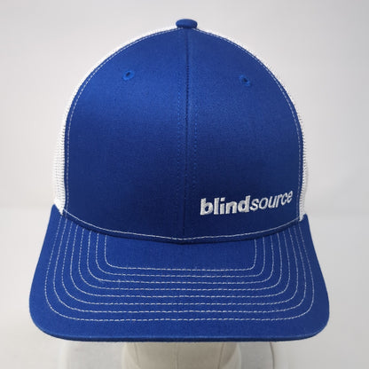 Blind Source Snapback Trucker Hat Blue One Size Adjustable Mesh Back Richardson