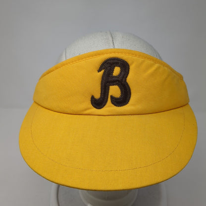 Unbranded Slideback Sun Visor Hat Yellow One Size Letter Patch Solid