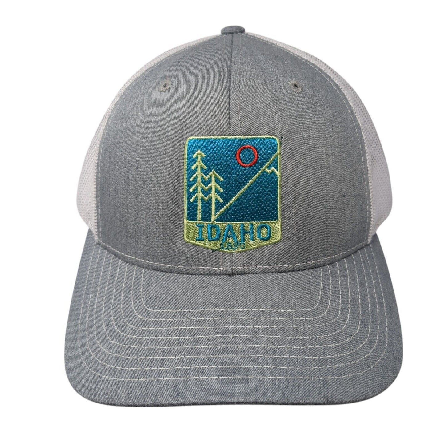 Idaho Snapback 112 Trucker Hat Gray One Size Adjustable Mesh Back Richardson