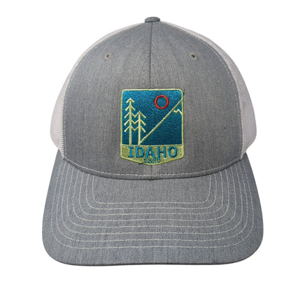 Idaho Snapback 112 Trucker Hat Gray One Size Adjustable Mesh Back Richardson