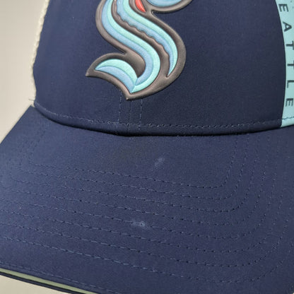 Fanatics Seattle Kraken NHL Blue One Size Trucker Hat 2022 Side Patch Snapback