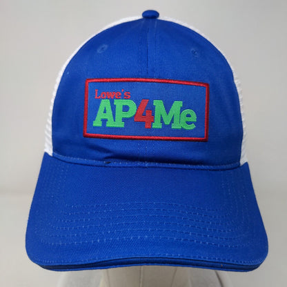 Lowe's AP4ME Snapback Mesh Back Trucker Hat Blue One Size Embroidered