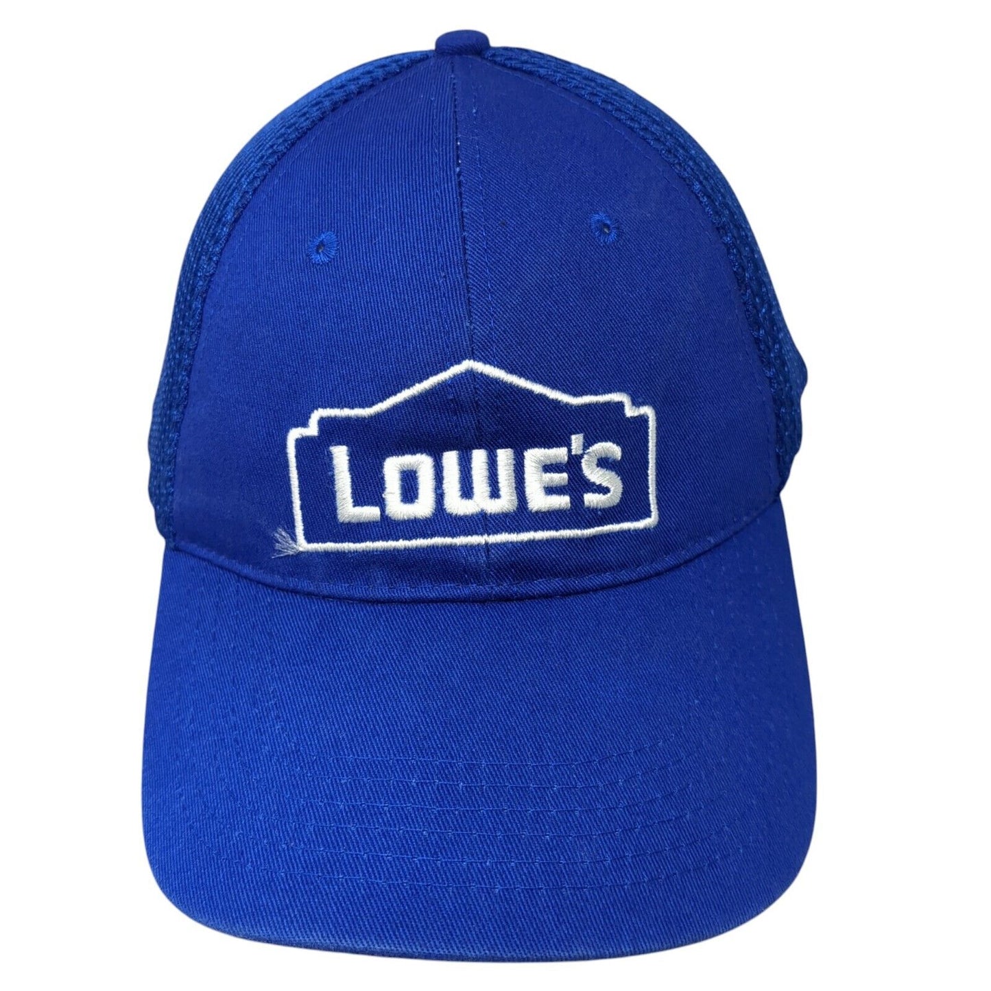 Lowe's Strapback Hat Blue One Size Adjustable Embroidered Mesh Back Cotton