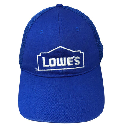 Lowe's Strapback Hat Blue One Size Adjustable Embroidered Mesh Back Cotton