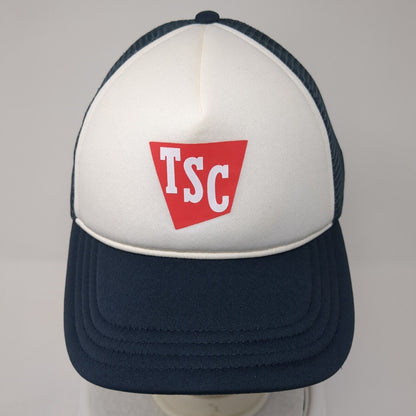 TSC Tractor Supply Co. Snapback Trucker Hat Blue One Size Adjustable Mesh Back