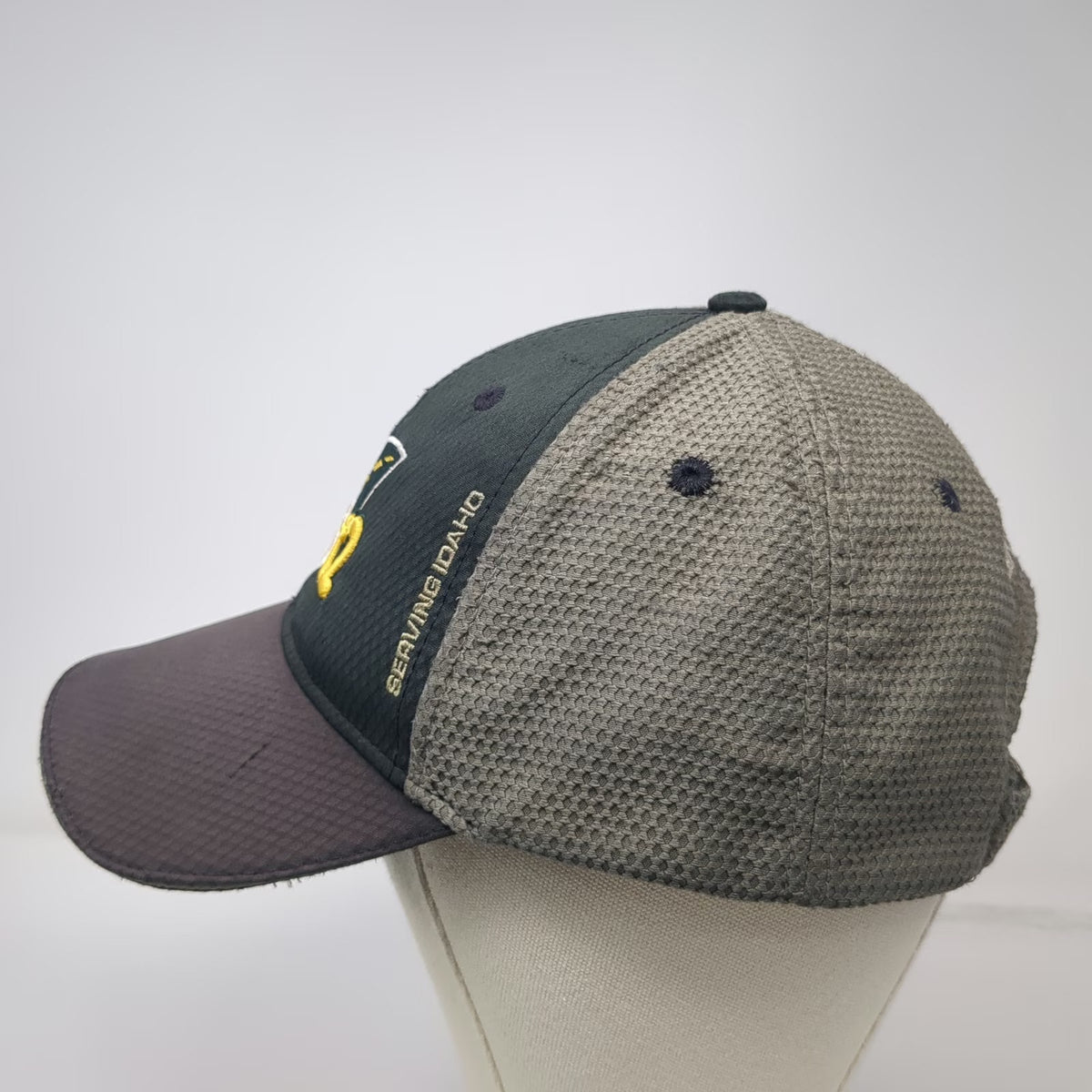 Quake City Caps Baseball Cap Black Gray One Size Strapback Idaho LHTAC T2 Hat