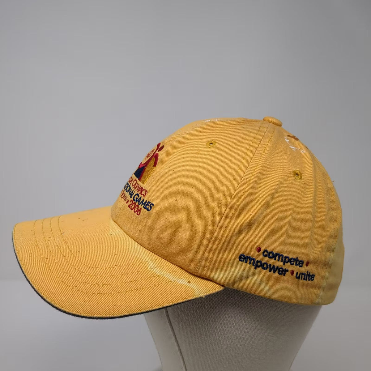 Sportsman Special Olympics 2006 USA National Games Ames Iowa Cap Yellow Blue OS