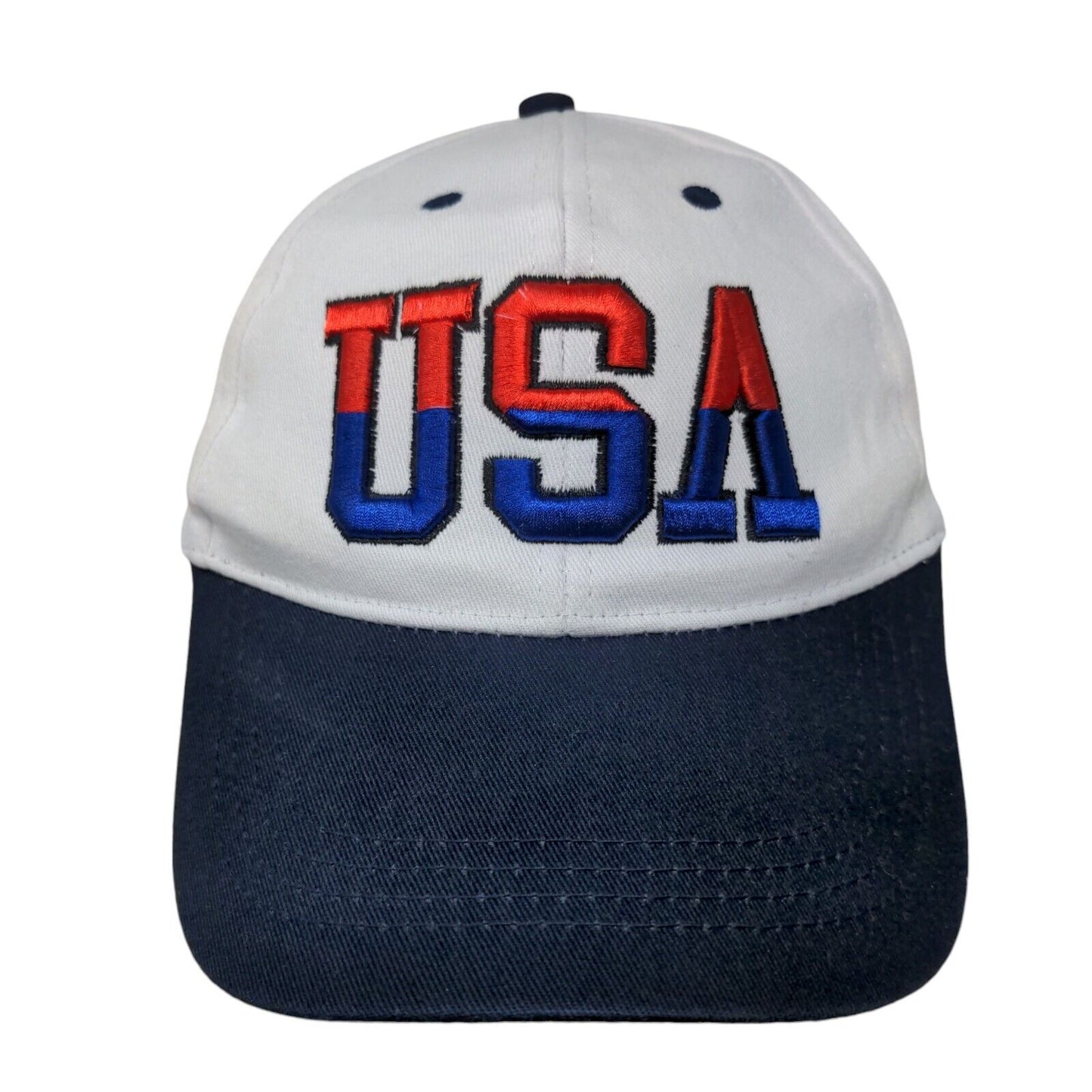 USA Slideback Hat Multicolor One Size Adjustable Embroidered Patriotic 6 Panel