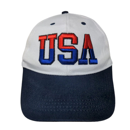 USA Slideback Hat Multicolor One Size Adjustable Embroidered Patriotic 6 Panel