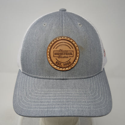 Olsson Industrial Electric Patch Snapback Trucker Hat Gray One Size Mesh Back
