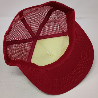 K-Brand Trucker Hat Red White One Size Olympic Paint Torch Patch Mesh Snapback