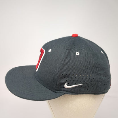 Nike Baseball Cap Gray M Dri-Fit Perforated Storm Logo Athletic Performance Hat