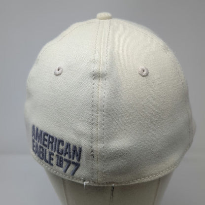 American Eagle Outfitters Baseball Cap White XL Fitted Embroidered Eagle Hat