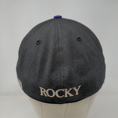 Rocky Fitted Hat Black 7 1/8 Embroidered Vent Holes Richardson Surge