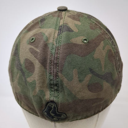 Boston Red Sox MLB '47 Brand Baseball Cap Green Brown Black L Camo Fitted Hat
