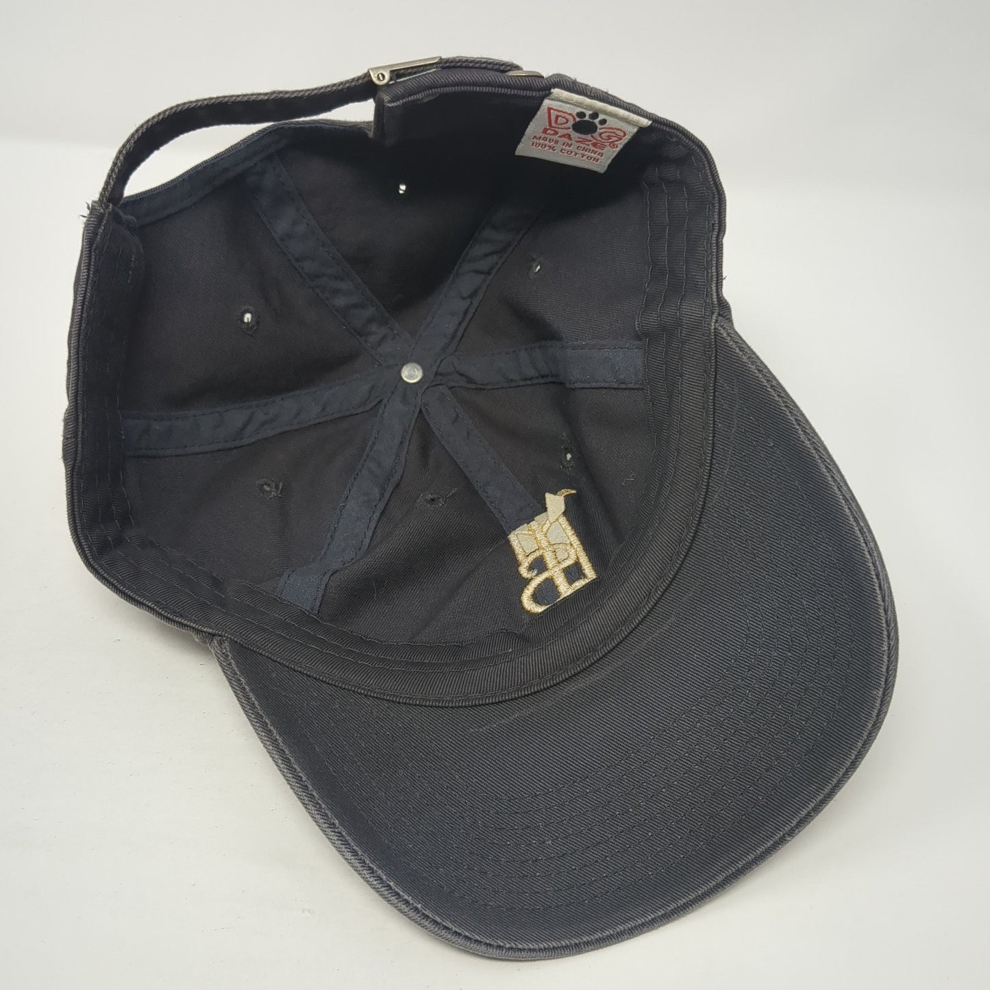 TMS Slideback Baseball Cap Gray One Size Adjustable Embroidered Dog Daze