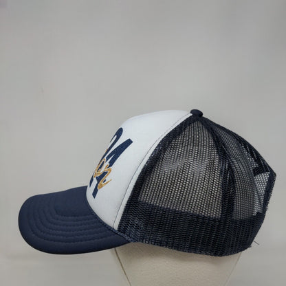 2024 Senior Snapback Trucker Hat Blue OSFM Adjustable Mesh Back Rope Otto