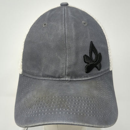 Camp Chef Trucker Hat Gray White One Size Snapback Mesh Flame Logo Outdoor BBQ