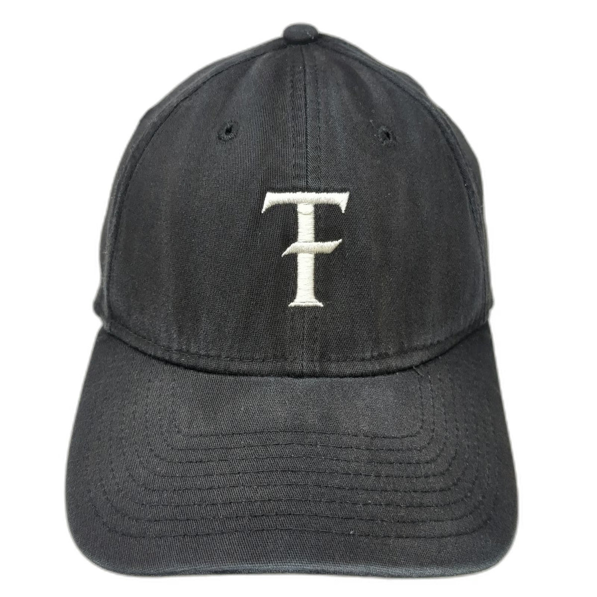 New Era 39THIRTY Baseball Cap Black XL Interlocking TF Logo Stretch Fit Hat