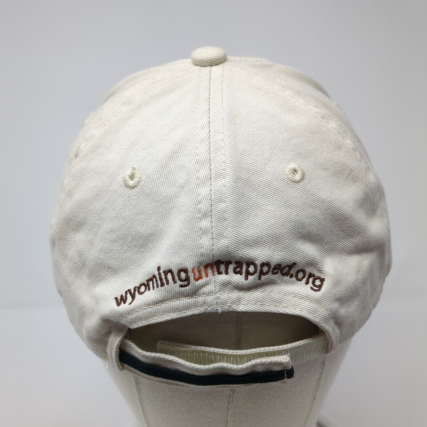 Wyoming Untrapped Strapback Hat Tan One Size Adjustable Port Authority