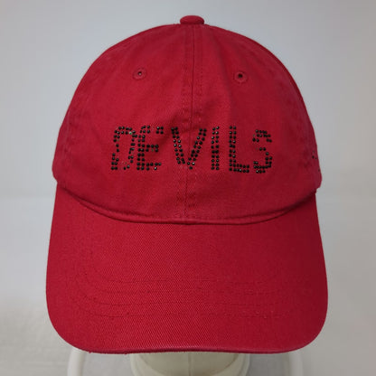 Zephyr New Jersey Devils NHL Red One Size Rhinestone Cotton Slideback Hat Cap