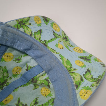 Pineapple Strapback Hat Blue One Size Embroidered Adjustable Outdoor