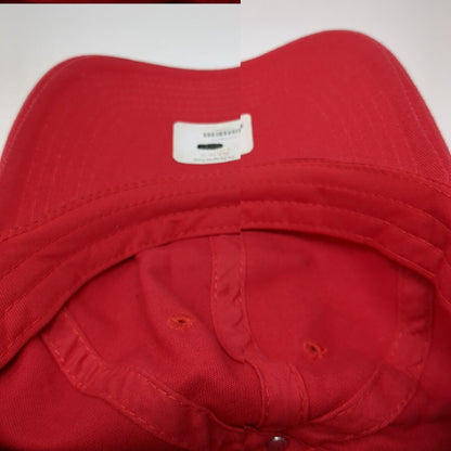 The 22 Slideback Hat Red One Size Adjustable Vented Holes 6 Panel Cotton