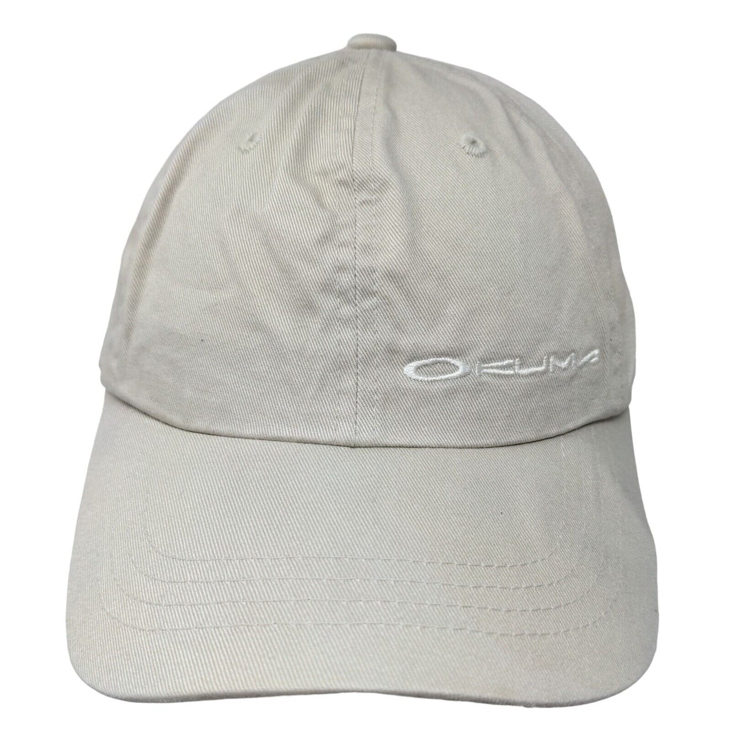 Okuma Slideback Hat Tan OSFA Embroidered Adjustable 6 Panel Yupoong